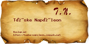 Tüske Napóleon névjegykártya